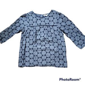 Boden Chambray Cutout Top with Button Detail. Size 4.